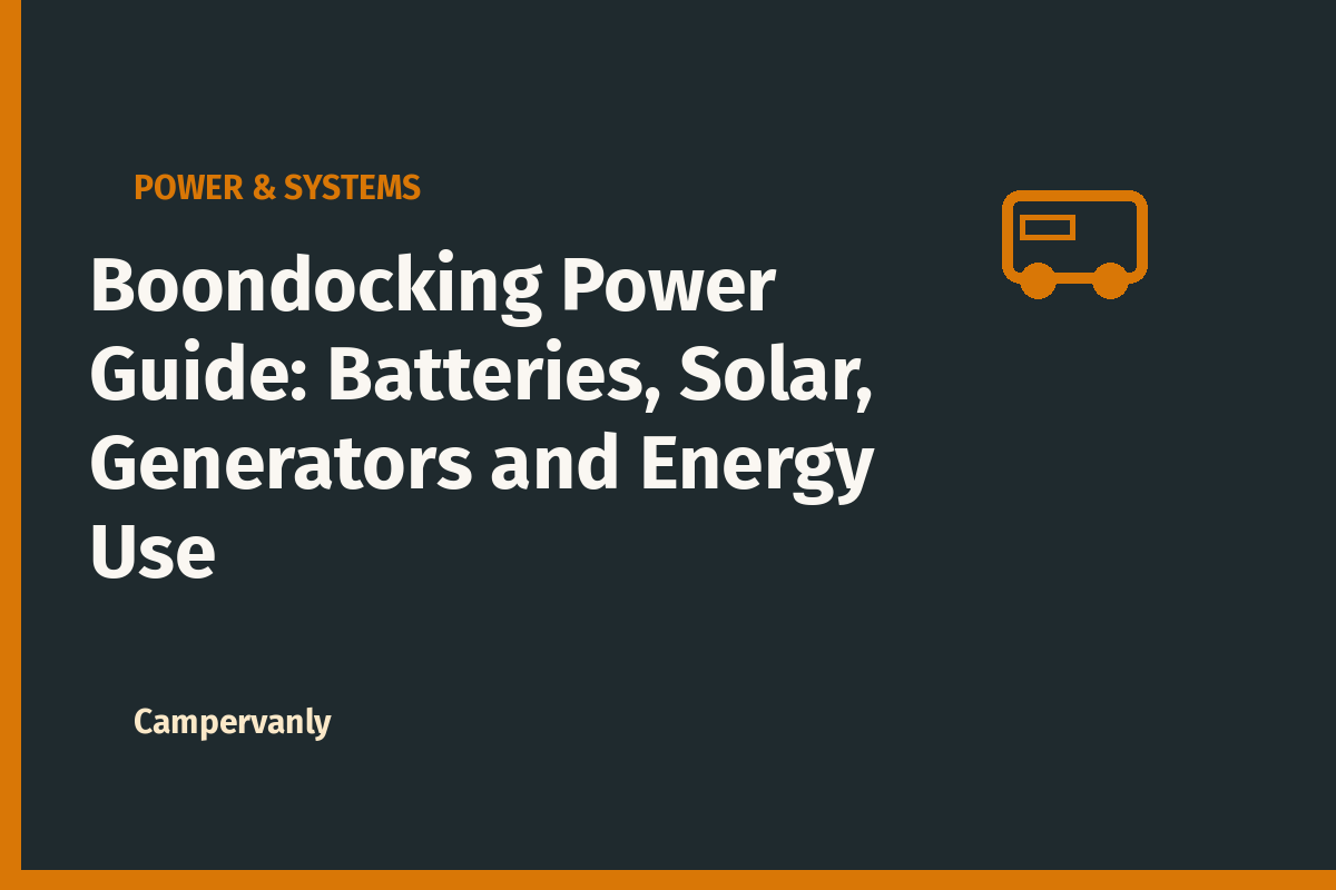 Boondocking Power Guide: Batteries, Solar, Generators and Energy Use