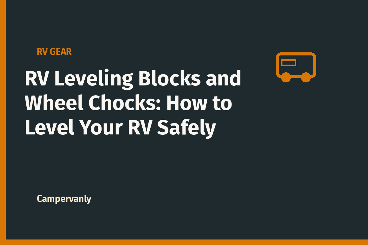 RV Leveling Blocks and Wheel Chocks: How to Level Your RV Safely